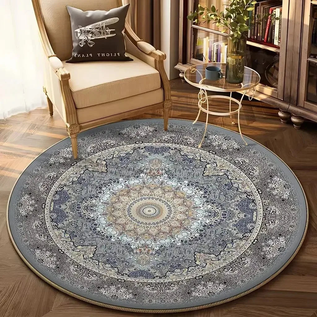 Navak Carpet Bohemian Round Living Room Decor Sofa Table Home Rug Soft Chair Mat Bedroom