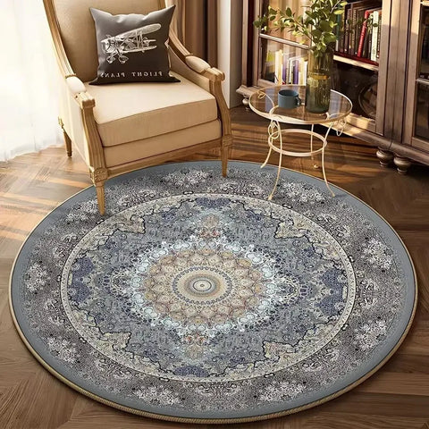 Navak Carpet Bohemian Round Living Room Decor Sofa Table Home Rug Soft Chair Mat Bedroom