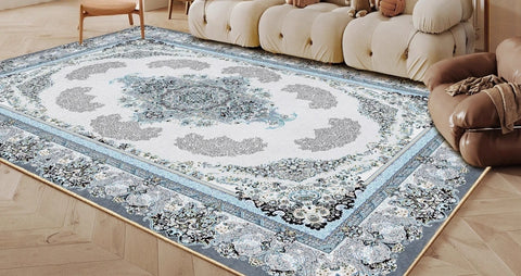 Navak Carpet Ethnic Style Bedroom Decor Retro Carpet Light Luxury Carpets for Living Room Washable Lounge Soft Floor Mat Anti-slip Study Rug