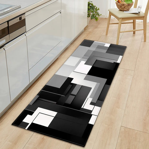 Navak Carpet Plaid Kitchen Mat Home Living Room Balcony Bedroom Floor Decoration 3D Carpet House Hallway Entrance Door Bath Non-Slip Foot Rug