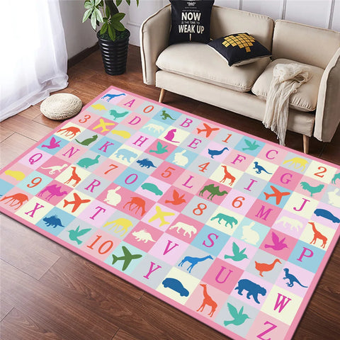 Navak Carpet Cartoon Hopscotch Flannel Carpet for Bedroom Living Room Bedside Girl Room Floor Mats Home Decor Layout Sofa Cushion Rug
