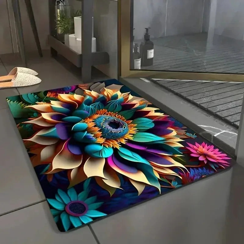 Navak Carpet 1PC Lemon Pattern Kitchen Rugs Non-Slip Door Mats Pop arts design Living room Rugs Bath Mat Carpet for Home Sink Laundry Decor