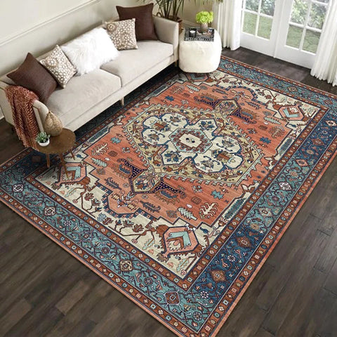 Navak Carpet Retro Europe Persia Style Carpet Living Room Sofa Bedroom Study Kitchen Entrance Door Mat Non-slip Cartoon Home Decoration Rug