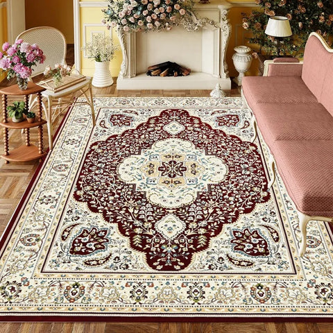 Navak Carpet American Style Retro Carpet Living Room Sofa Bedroom Bedside Study Kitchen Entrance Door Rug Non-slip Light Luxury Decor Mat