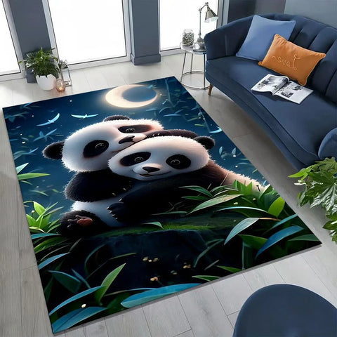 Navak Carpet 2026 New Dream Panda Cute Cartoon Art Rug for Bedroom Living Room Sofa Home Doormat Decor,Large Kid Play Non-slip Floor Mat Gift