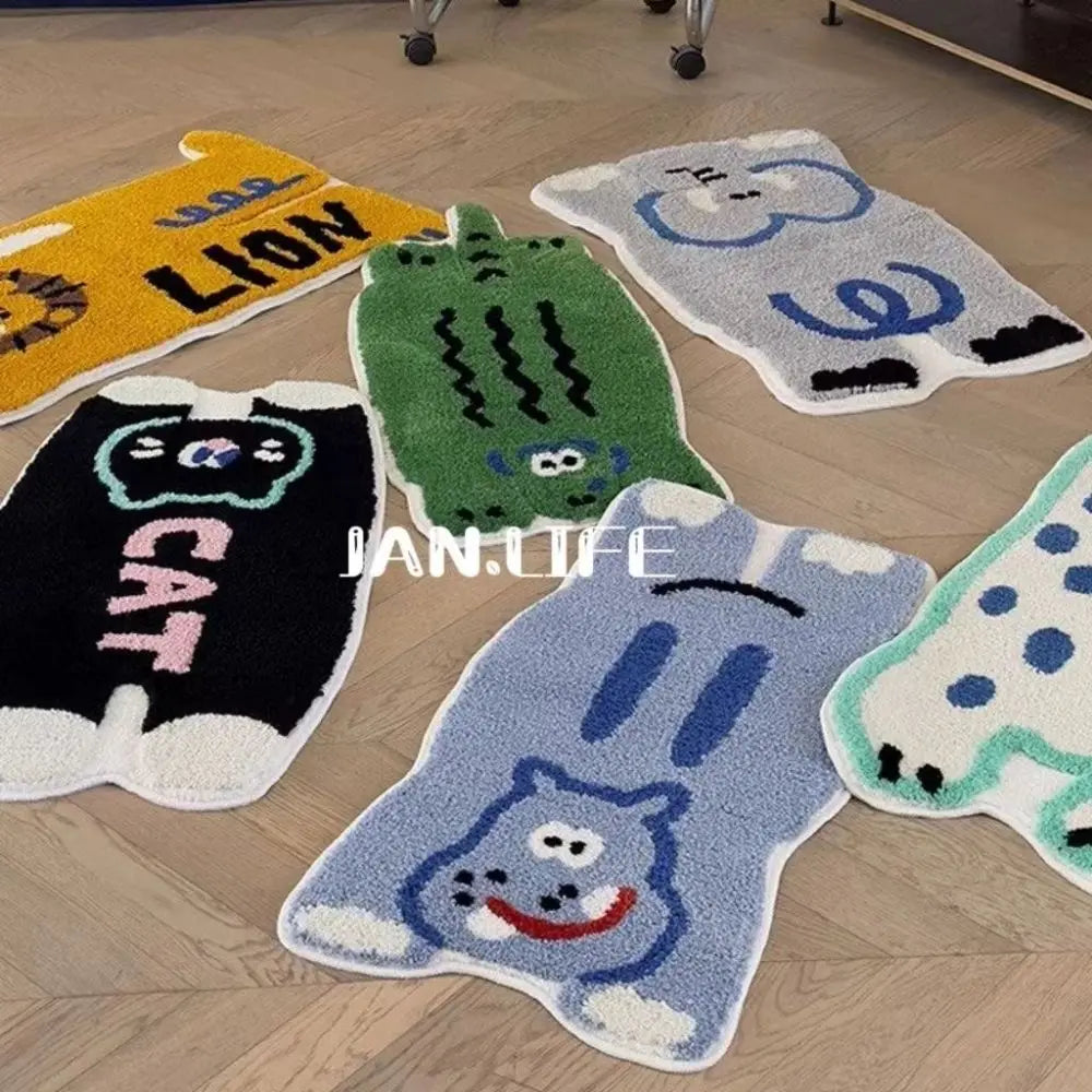 Navak Carpet Exclusive Picks Faux Cashmere Carpet Animals Entry Door Mat Entry Foot Mat Bathroom Rug Toilet Entryway Mat Non-Slip Washable Home Decor