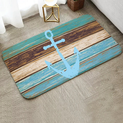 Navak Carpet Fun Starfish Shark Beach Ocean Elements Welcome Floor Mat Entrance Doormats Kitchen Rug Home Decor Anti-slip Washable Carpet