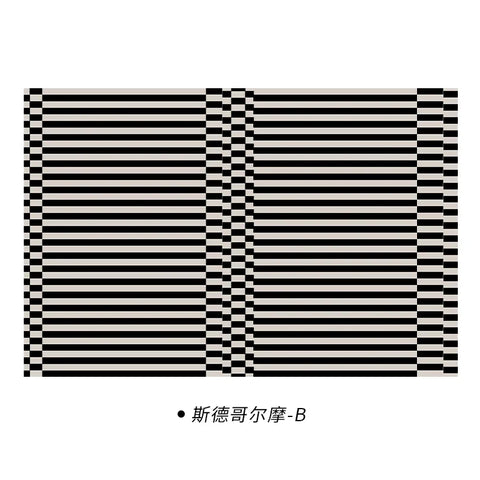 Navak Carpet Simple Black Stripe Living Room Decoration Carpet Ins Nordic Bedroom Bedside Plush Non-slip Mat Luxury Study Cloakroom Soft Rug