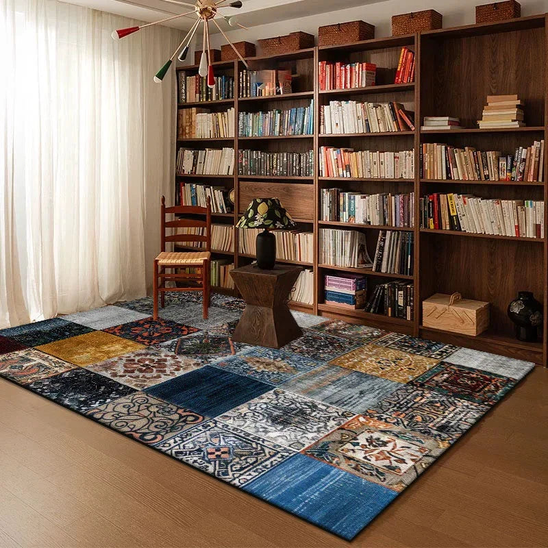 Navak Carpet Geometric Abstract Carpet for Living Room Decor Home Study Room Large Area Rugs Bedroom Bedside Washable Non-slip Soft Floor Mat