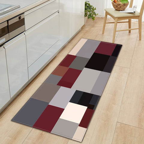 Navak Carpet Plaid Kitchen Mat Home Living Room Balcony Bedroom Floor Decoration 3D Carpet House Hallway Entrance Door Bath Non-Slip Foot Rug