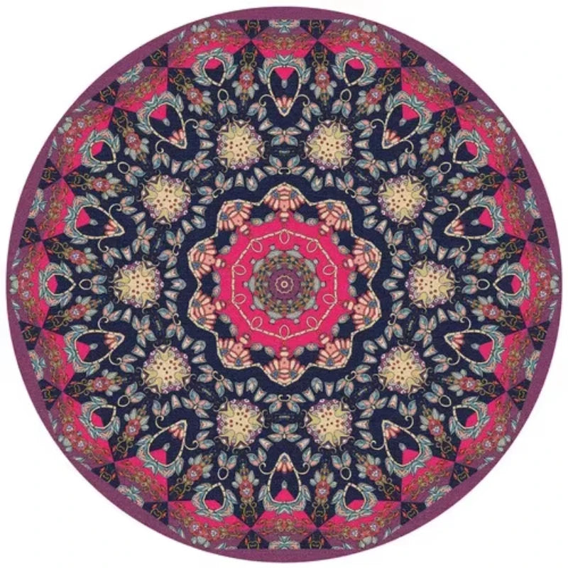 Navak Carpet Persian Style Living Room Carpet Bedroom Decoration Dressing Table Cloakroom Non-slip Floor Carpets Circular Area Rugs