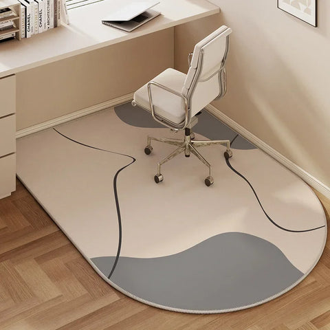 Navak Carpet Computer Chair Floor Mat Half Circle Carpet Swivel Pulley Chairs Anti-scratch Foot Mats Bedroom Study Desk Non-Slip Rug