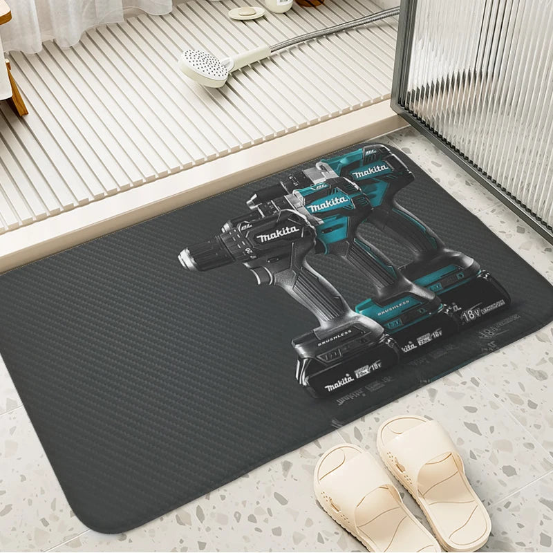 Navak Carpet Bathroom Foot Mat Non-slip T-Makitas Entrance Door Doormat Slip-resistant Balcony Bedroom Rug Kitchen Hallway Corridor Carpet