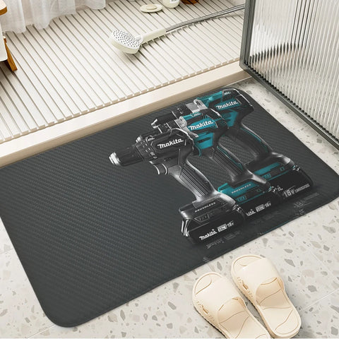 Navak Carpet Bathroom Foot Mat Non-slip T-Makitas Entrance Door Doormat Slip-resistant Balcony Bedroom Rug Kitchen Hallway Corridor Carpet