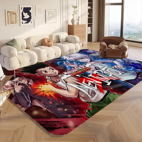 Navak Carpet Hunter X Hunter Anime Hallway Carpet Non-Slip Laundry Room Mat Laundry Decor Balcony Child Living Room Toilet Rug