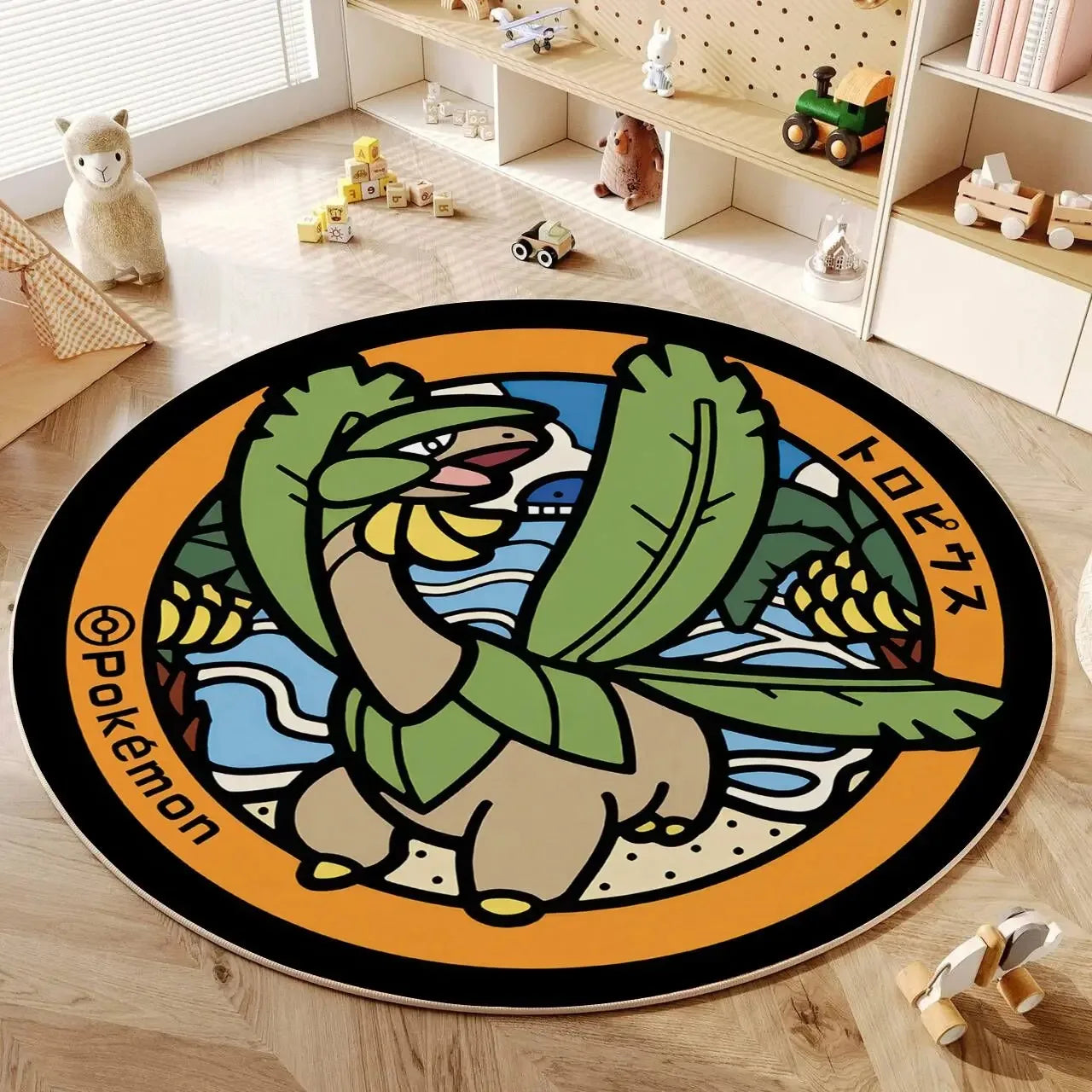 Navak Carpet Daily Picks Disney Anime Cartoon Pokemonzd Round Floor Mat Living Room Bedroom Rugs Cute Child Non-Slip Washable Carpet Home Decor