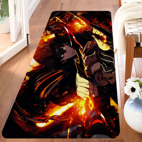 Navak Carpet Anime Solo L-leveling Gaming Entrance Door Mat Washable Non-Slip Living Room Sofa Chairs Area Mat Kitchen Welcome Doormat