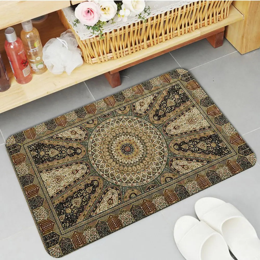 Navak Carpet Boho Persian Rug Pattern Kitchen Mat Non-Slip Laundry Room Mat Laundry Decor Balcony Child Living Room Modern Home Decor