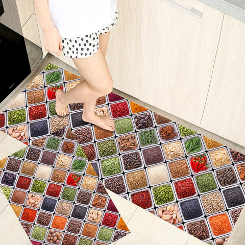 Navak Carpet Modern Kitchen Mat Home Entrance Doormat Hallway Bedroom Living Room Decoration Floor Carpet Balcony Bathroom Anti-Slip Long Rug
