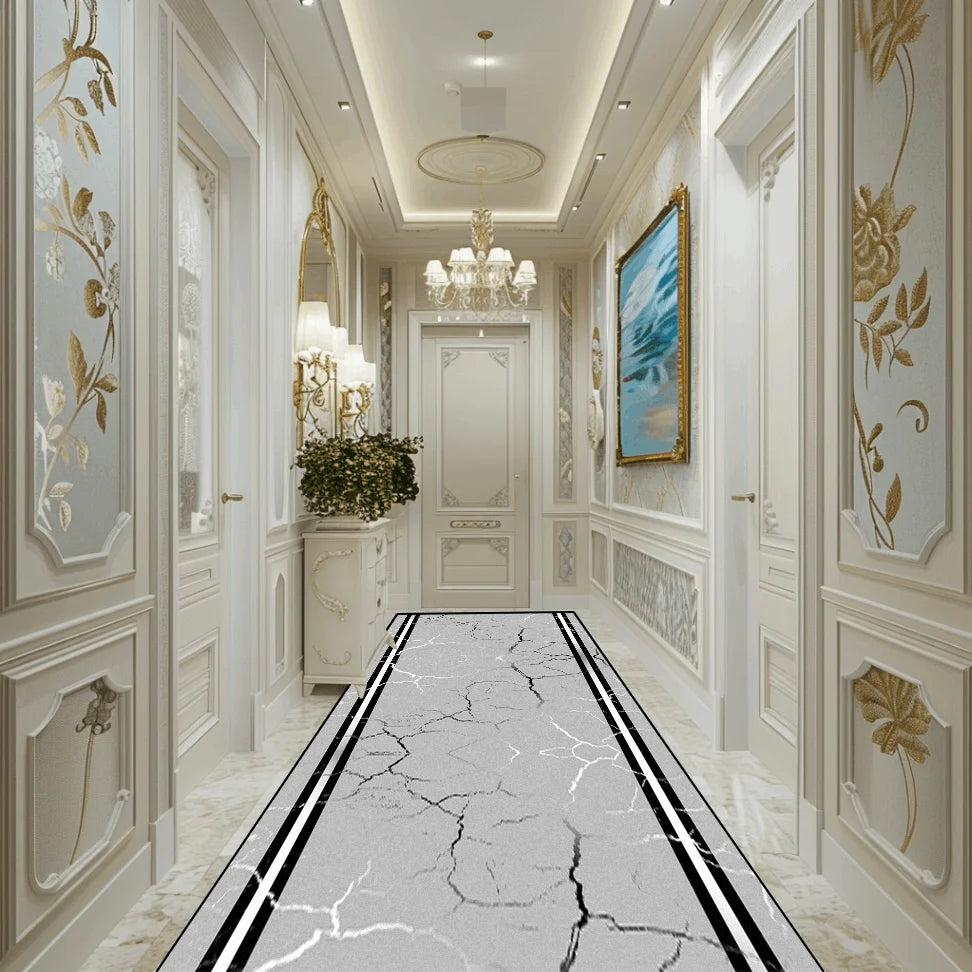 Navak Carpet Hallway Carpet Light Luxury European Long Corridor Carpet Stairway Decoration Home Floor Mats Runner Customizable Aisle Rug