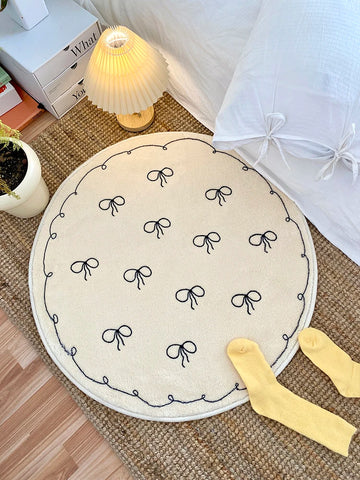Navak Carpet Exclusive Picks Cute Wind Carpet Children's Room Round Floor Cushion Checkroom Dressing Foot Cushion Bedroom Bedside Round Rug Home Decor