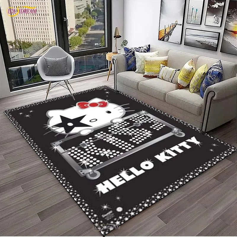 Navak Carpet Hello Kitty kawaii Cartoon Anime Carpet for Living Room Bedroom Rug Kitchen Door Kids Un-slip Floor Mat Alfombra Birthday gift