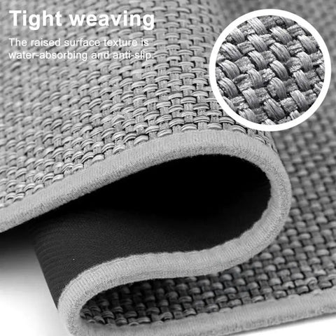 Navak Carpet Floor Mat Non Slip Washable Entryway Rug Water Absorbent Quick Drying Bathroom Mat Durable Braided Texture Plush Entryway Rug