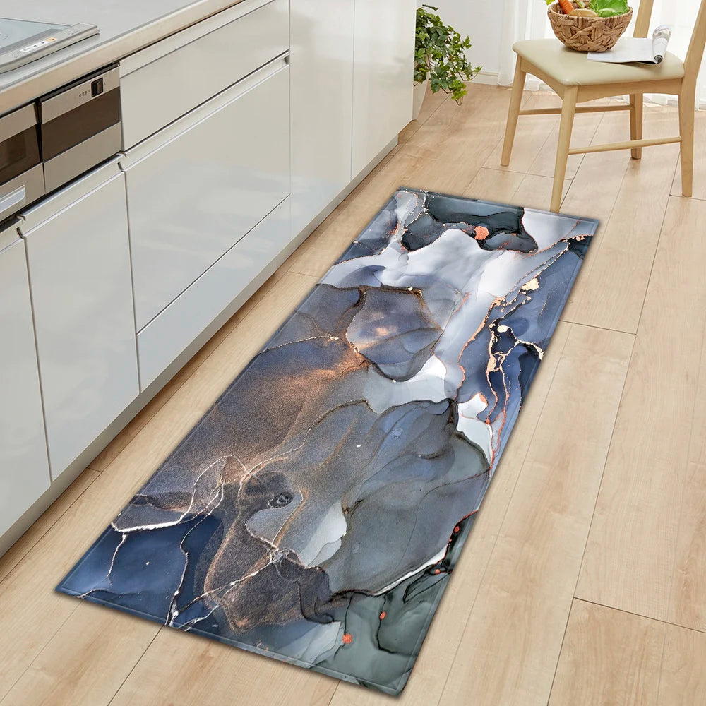 Navak Carpet Kitchen Bath Foot Mat Home Living Room Balcony Bedroom Bedside Floor Decor Long Carpet House Hallway Entrance Door Anti-Slip Rug