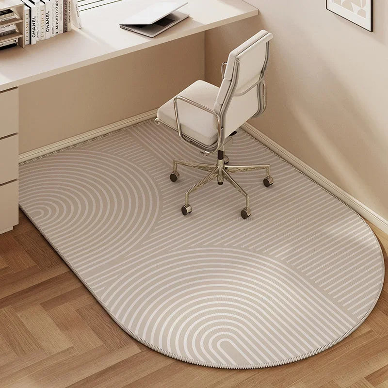Navak Carpet Computer Chair Floor Mat Half Circle Carpet Swivel Pulley Chairs Anti-scratch Foot Mats Bedroom Study Desk Non-Slip Rug