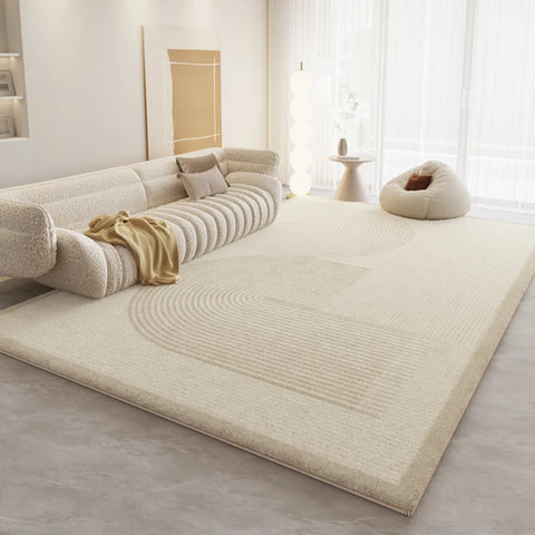 Navak Carpet Cream Style Living Room Carpet Light Luxury High End Coffee Table Rugs Non Slip Carpets Warm Color Bedroom Large Area Rug 러그