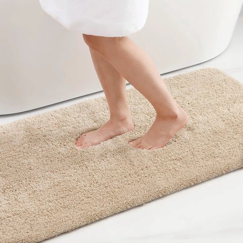 Navak Carpet Kitinjoy Fluffy Bathroom Rugs Non-Slip Washable Absorbente Bath Mat Soft Shaggy Microfibre Bath Mats Resist Dirt Kitchen Carpets