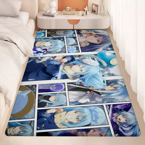 Navak Carpet Demon Slime Rimuru Tempest Hallway Carpet Non-Slip Laundry Room Mat Laundry Decor Balcony Child Living Room Toilet Rug