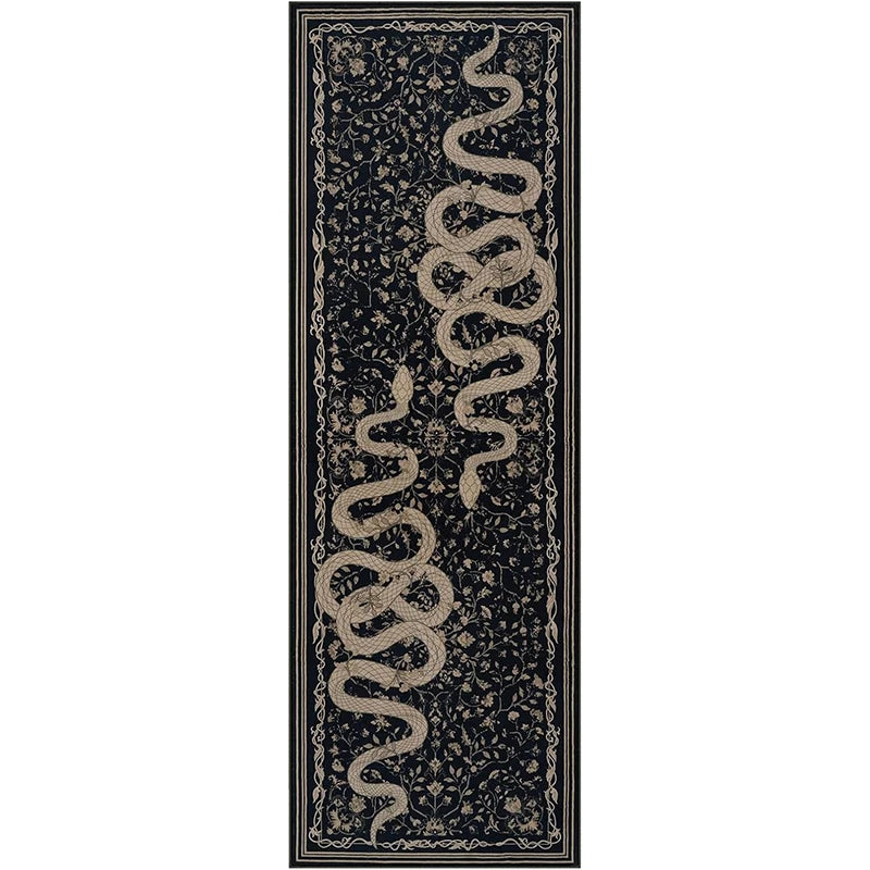 Navak Carpet Hallway Carpet Runner Rug Black Long Carpets Corridor Machine Washable Bedroom Kitchen Floor Mat Elegant Home Decoration Rugs