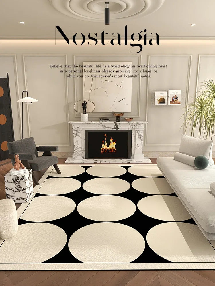 Navak Carpet Nordic Style Rugs for Bedroom Fluffy Soft Living Room Decoration Plush Carpet Modern Minimalist Study Rug Thick Plaid Floor Mat