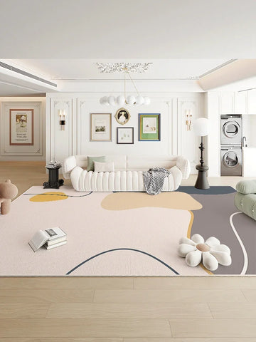 Navak Carpet Modern Luxury Bedroom Decor Bedside Carpet Large Area Black White Carpets for Living RoomPlush Rug HomeMat