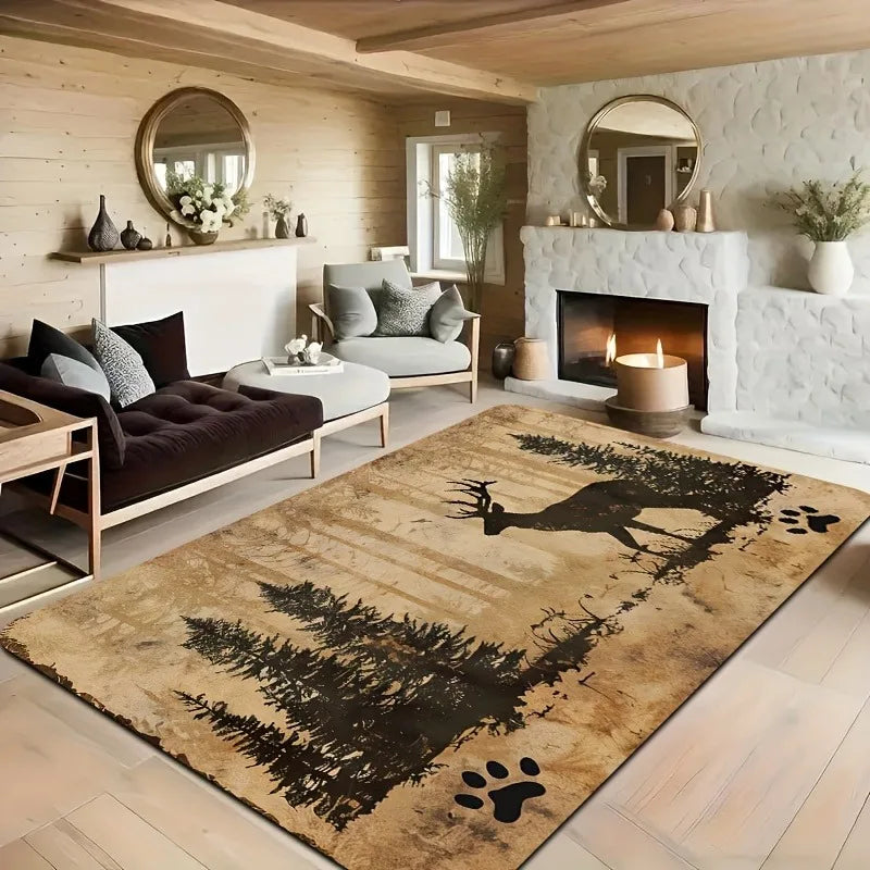 Navak Carpet 1PC Milu Deer Pattern Kitchen Rugs Non-Slip Home Door Mats Pop design Bathroom Rugs Bath Mat Carpet for Home Sink Laundry Decor