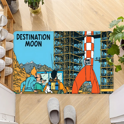 Navak Carpet The Adventures of Tintins Door Mat Entrance Non-slip Doormat Washable Kitchen Carpet Hallway Rugs Bathroom Bath Door Mats