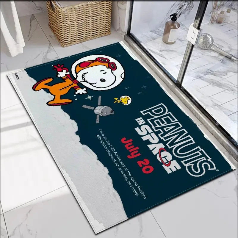 Navak Carpet Daily Picks Disney Snoopy Door Mat Cute Cartoon Child Room Home Decor Non Slip Washable Carpet Bedroom Bathroom Kitchen Entrance Rug