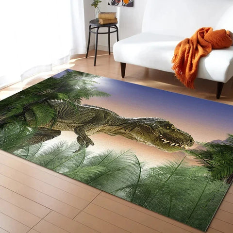 Navak Carpet Cartoon Dinosaur Area Rugs Dino Carpet Non Slip Dinosaur Floor Mat for Playroom Classroom Kidroom Decor Children's Crawling Mat