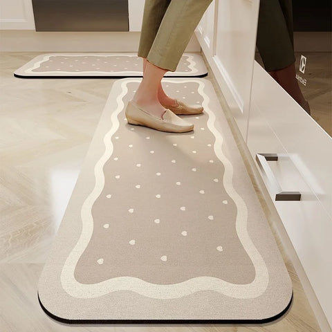 Navak Carpet Exclusive Picks Non-Slip Waterproof Kitchen Mat-Diatomaceous Earth Absorbent Rug, Anti-Fatigue Floor Pad for Indoor, Eco-Friendly Design