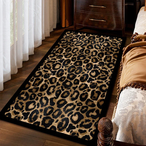 Navak Carpet Exclusive Picks American Leopard Print Stain-Resistant Carpet Bedroom Bedside Rug Corridor Window Floor Mat Home Decoration Summer