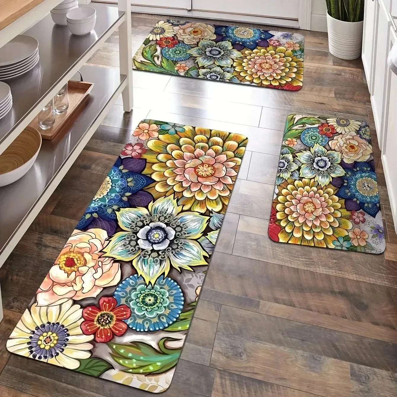 Navak Carpet 1PC Charactors pattern Kitchen Rugs Non-Slip Home Door Mats Pop design Bathroom Rugs Bath Mat Carpet for Home Sink Laundry Decor