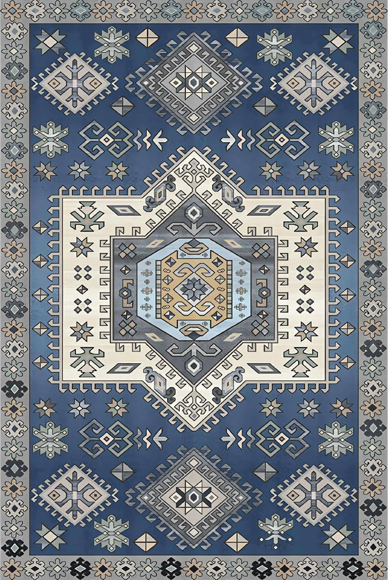 Navak Carpet Retro Nordic Boho Pattern Carpet Living Room Decor Sofa Rug Bedroom Bedside Soft Rug Kitchen Dining Table Floor Mat Doormat