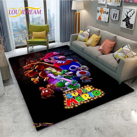 Navak Carpet Mario Cartoon Anime Carpet for Living Room Bedroom Cute Rugs Table Kitchen Door Kids Un-slip Floor Mats Alfombra Birthday gift