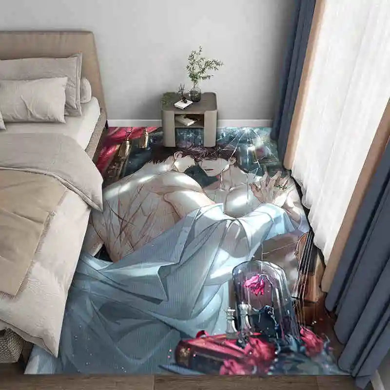 Navak Carpet Exclusive Picks Japanese Anime Loop-Pile Rug - Machine Washable Bedside Carpet for Airbnb, Hotel, Cozy Home Decor