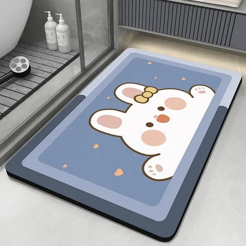 Navak Carpet Super Absorbent Bathroom Rug Bath Mat Floor Foot Mats Quick Dry Non-Slip Shower Pad Toilet Carpet Washable