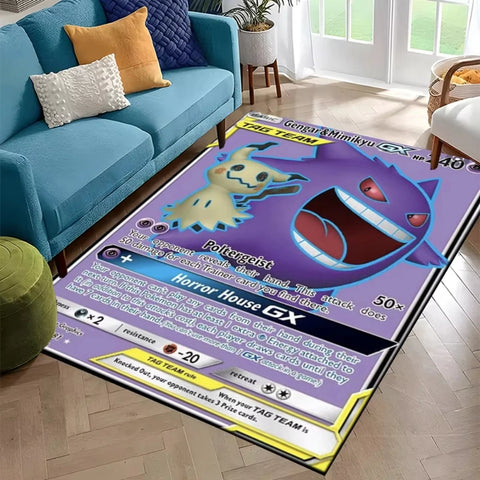 Navak Carpet Daily Picks Gengar Game Card Themed Carpet for Gaming Room Decor Bedroom Soft Area Rug Living Room Carpet Man Cave Piece Ideal Gift