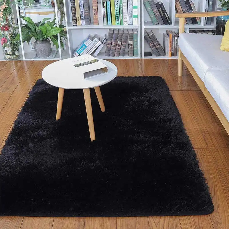 Navak Carpet Shag Living Room Silk Wool Carpet Home Bedroom Bed Full Floor Mat Nordic Sofa Non-Slip Mat Simple Wind Plush Cushion