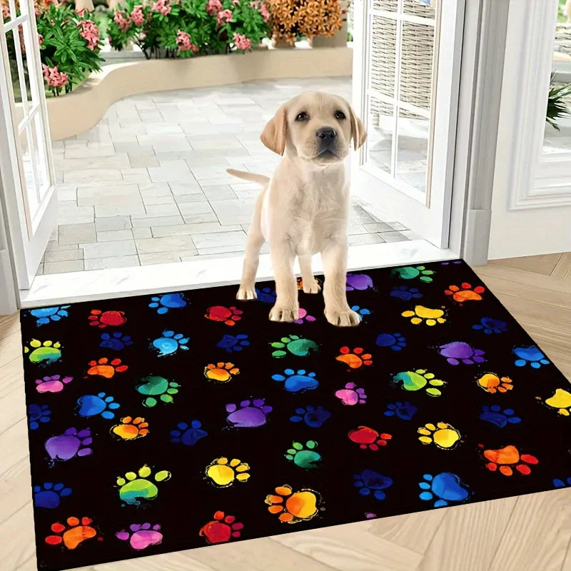Navak Carpet Cat Paw Print Doormat Kitchen Rug Absorbent Floor Mat For Household Decorative Welcome Entrance Door Mats Washable Home Carpets