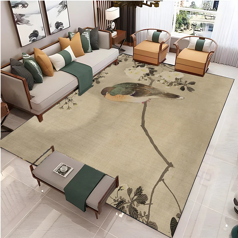 Navak Carpet Chinese Style Living Room Carpet Coffee Table Floor Mat Alfombra Rug Study Bedroom Bedside Home Decoration Non-slip Floor Mat